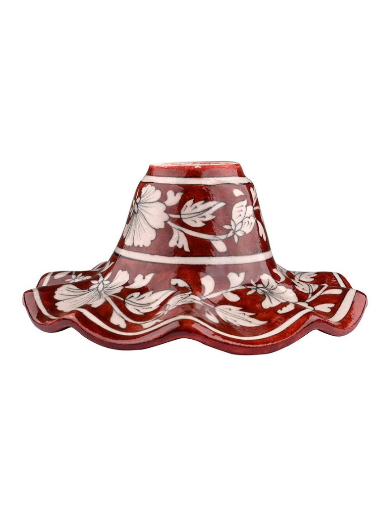 Red handcrafted hanging lamp
