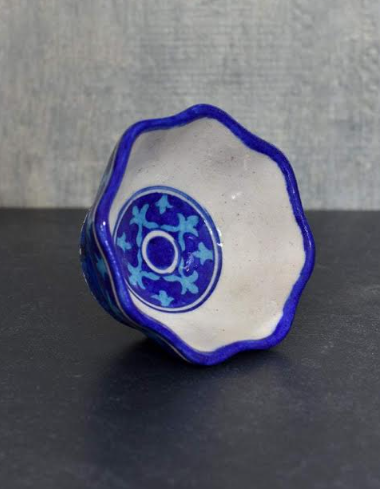 Blue Pottery Bowl Lotus