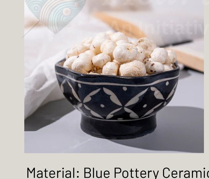 Blue Pottery Bowl Lotus