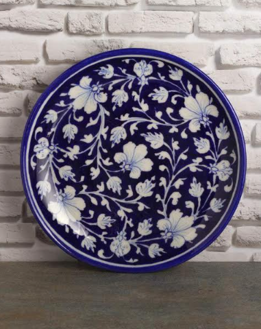 Blue Pottery Wall Plate