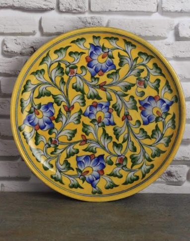 Blue Pottery Wall Plate