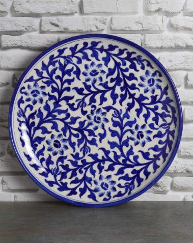 Blue Pottery Wall Plate