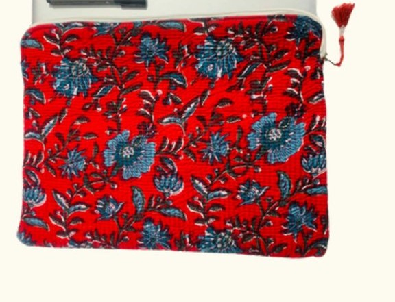 Quilted Cotton Laptop Sleeve