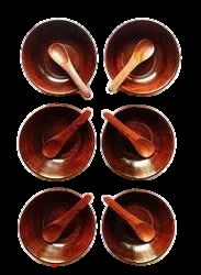 Wooden Classic Snack Bowls (Set of 6)