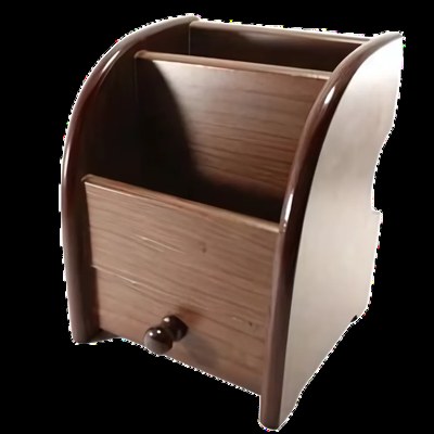 Wooden Pen Holder With Drawer