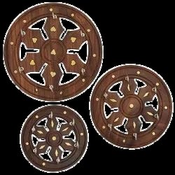 Wooden Wheel Shaped Key Hanger