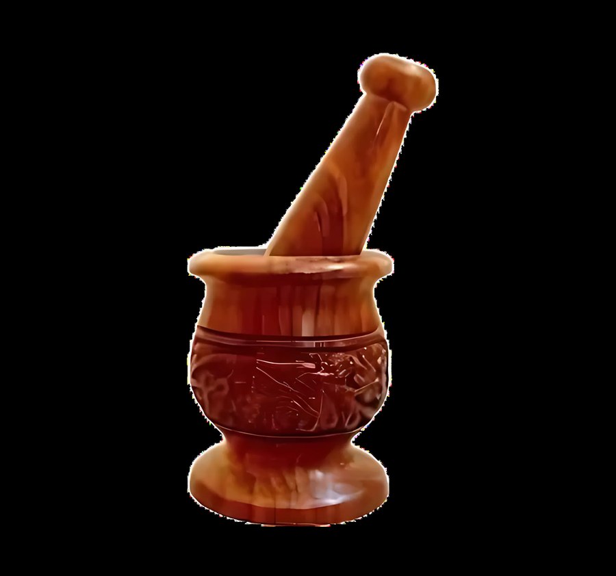 Wooden Mortar & Pestle