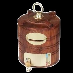 Wooden Money Bank (Water Tank Shape)