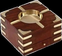 Wooden Ashtray with Lid