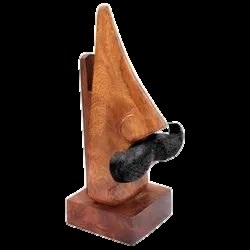 Wooden Nose Shaped Specs Holder