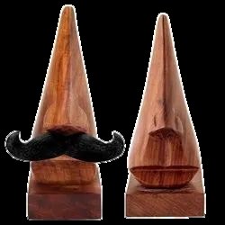Wooden Nose Shaped Specs Holder